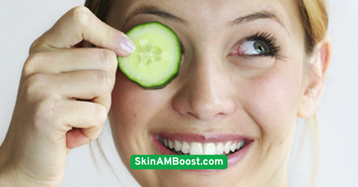 Use Cucumber Slices to De-puff Eyes